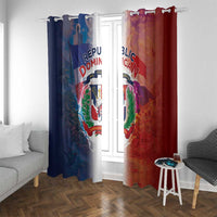 Dominican Republic Window Curtain Happy Independence Day