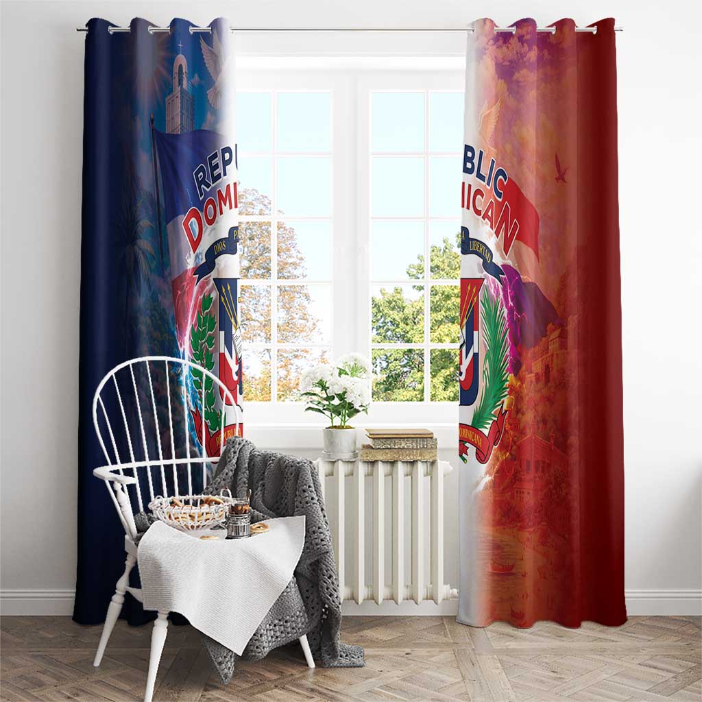 Dominican Republic Window Curtain Happy Independence Day
