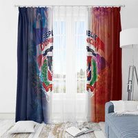 Dominican Republic Window Curtain Happy Independence Day