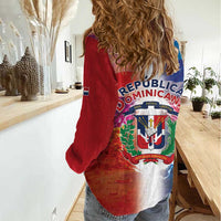 Dominican Republic Women Casual Shirt Happy Independence Day