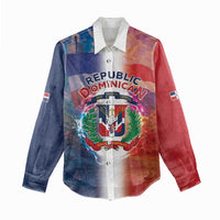 Dominican Republic Women Casual Shirt Happy Independence Day