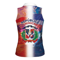 Dominican Republic Women Sleeveless Polo Shirt Happy Independence Day