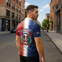 Dominican Republic Zipper Polo Shirt Happy Independence Day