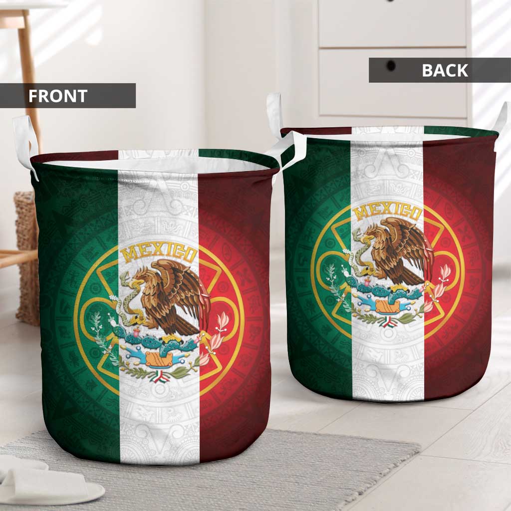 Mexico Aztec Laundry Basket Flag Style