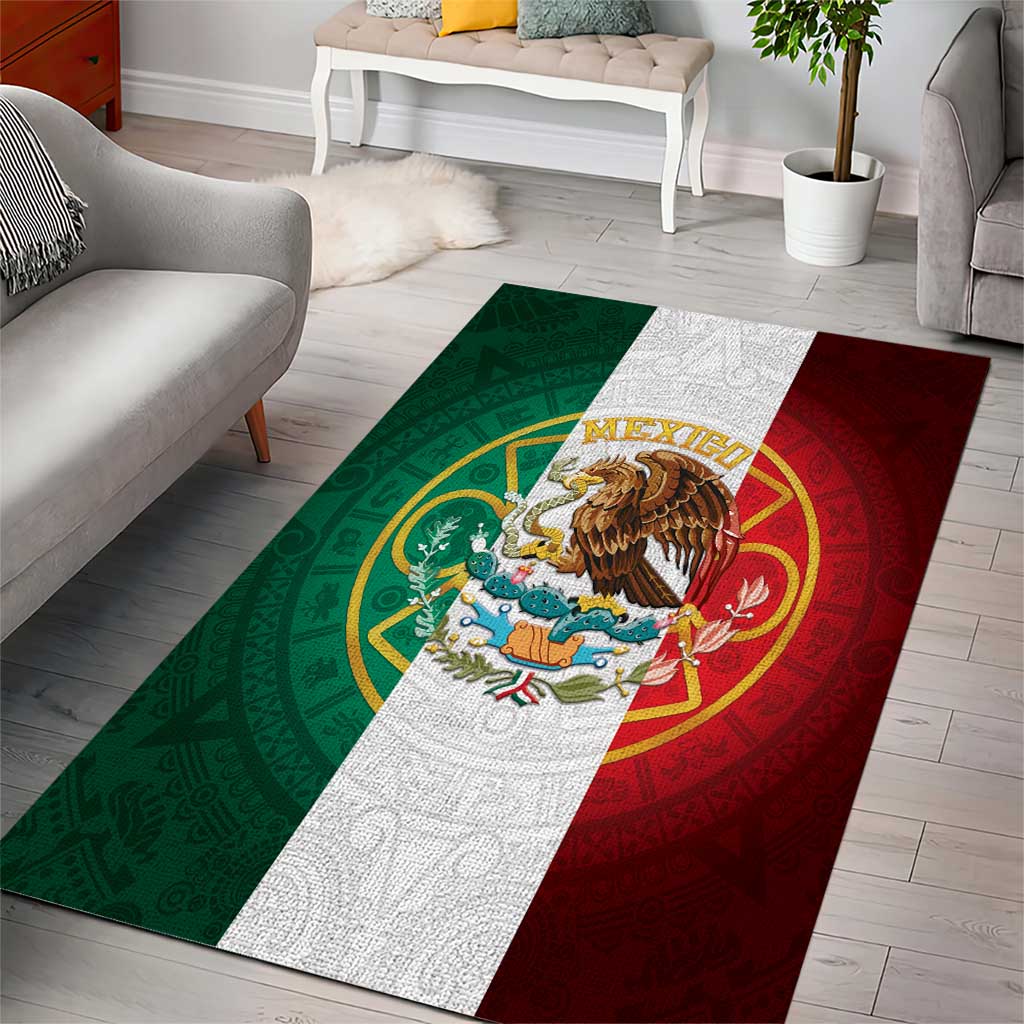 Mexico Aztec Area Rug Flag Style