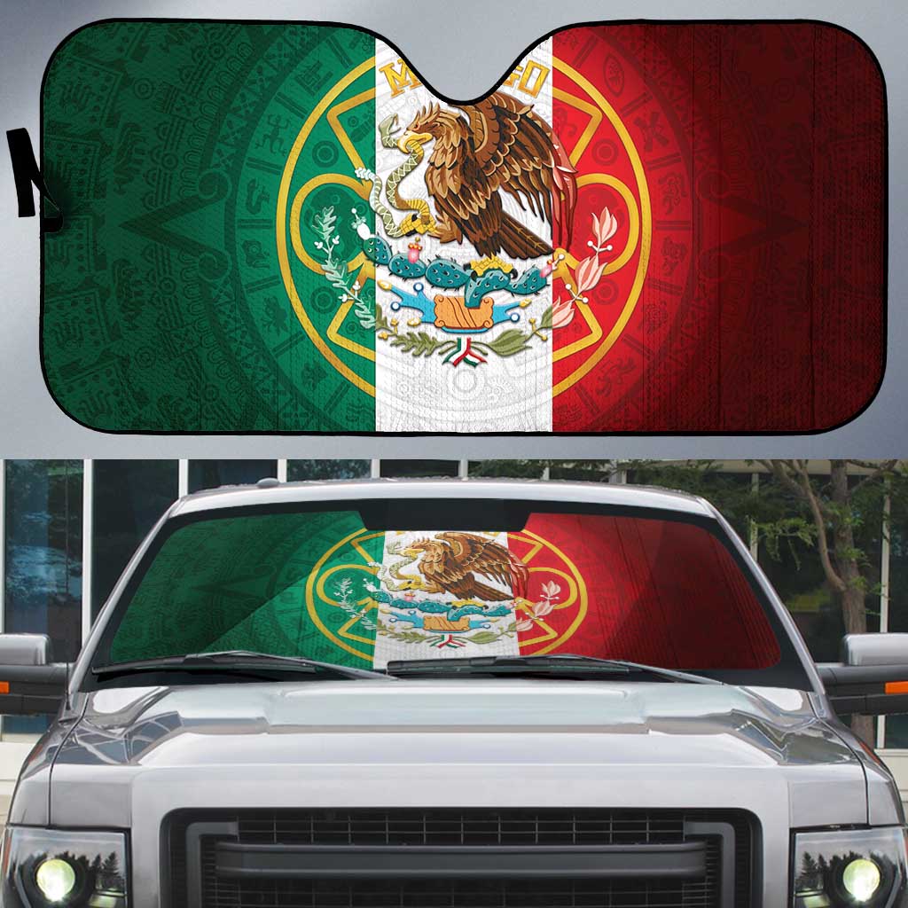 Mexico Aztec Auto Sun Shade Flag Style