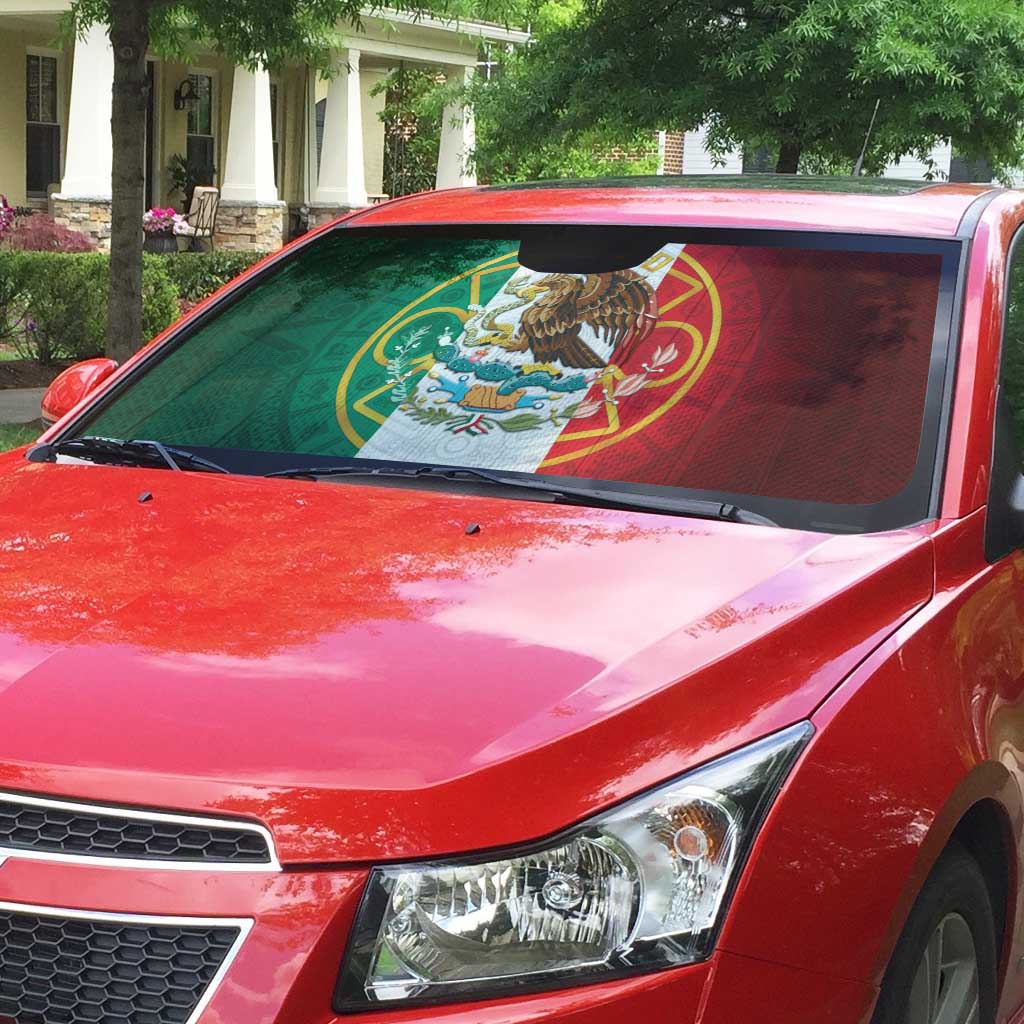 Mexico Aztec Auto Sun Shade Flag Style