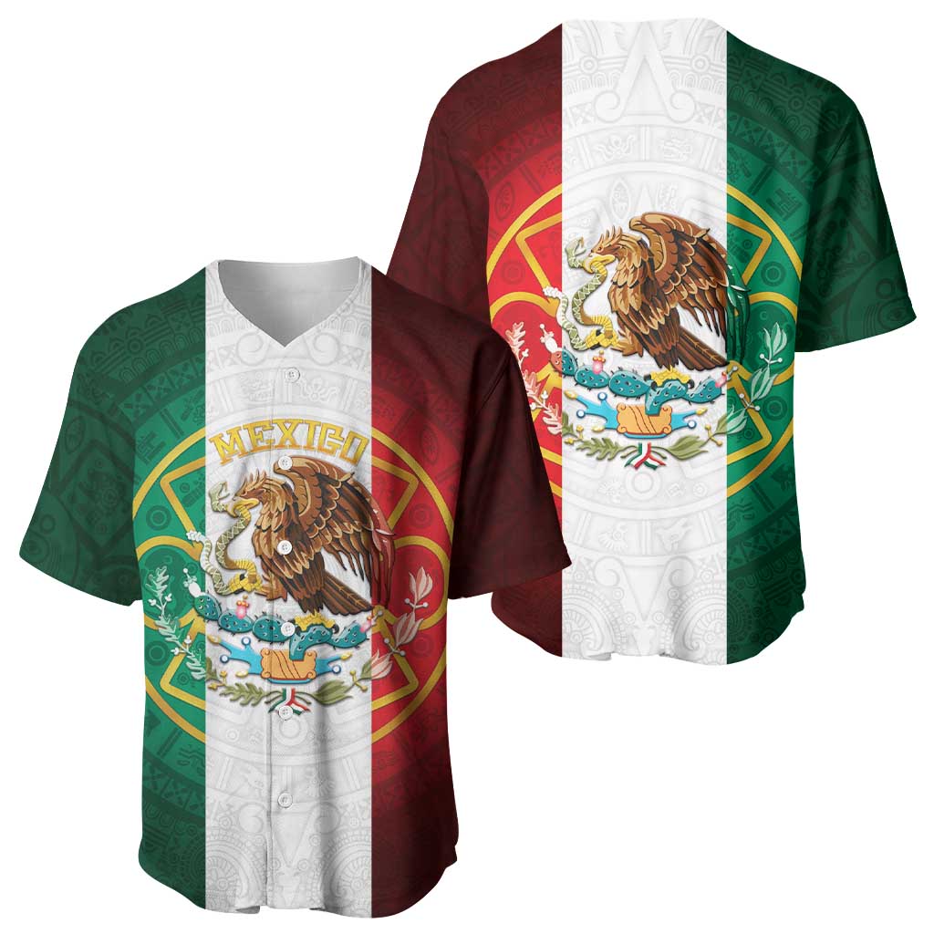 Mexico Aztec Baseball Jersey Flag Style