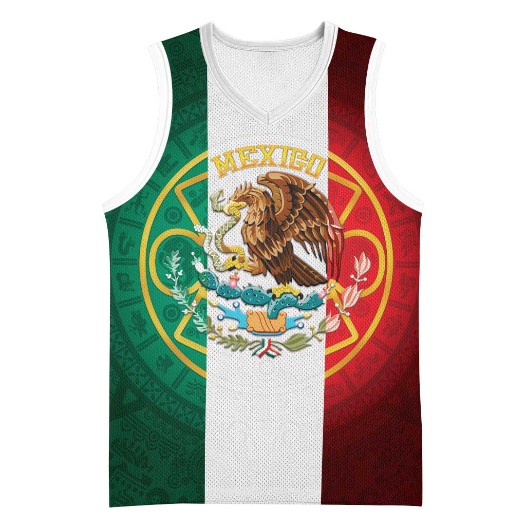 Mexico Aztec Basketball Jersey Flag Style