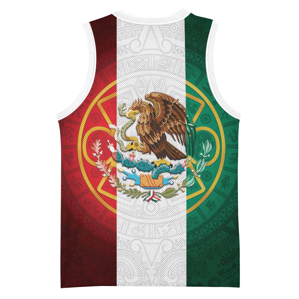 Mexico Aztec Basketball Jersey Flag Style