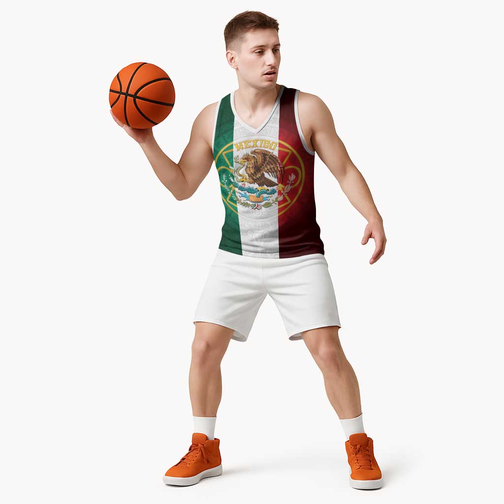 Mexico Aztec Basketball Jersey Flag Style