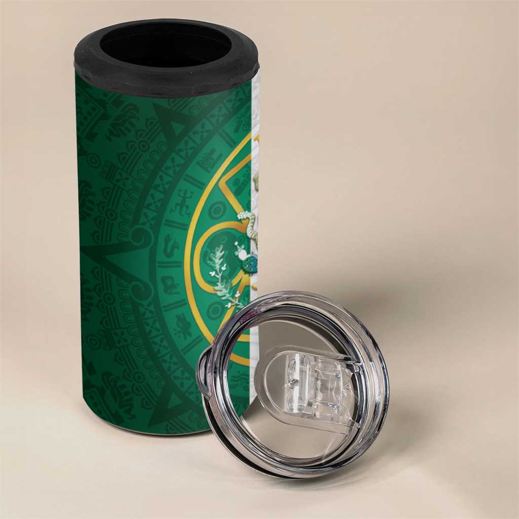 Mexico Aztec 4 in 1 Can Cooler Tumbler Flag Style