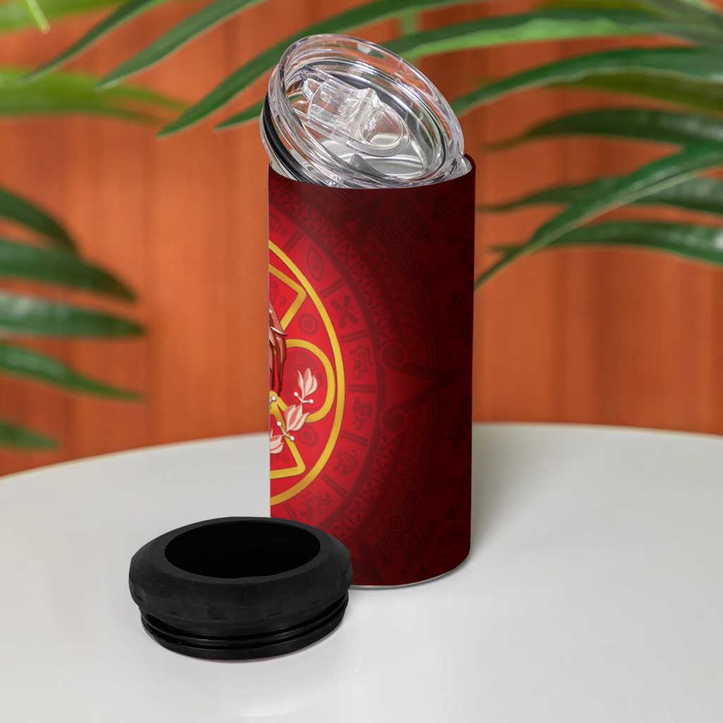 Mexico Aztec 4 in 1 Can Cooler Tumbler Flag Style
