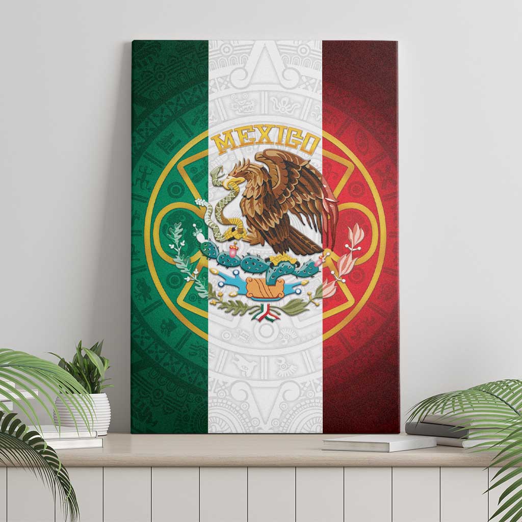 Mexico Aztec Canvas Wall Art Flag Style