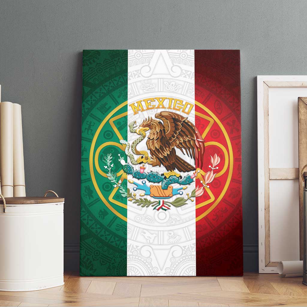 Mexico Aztec Canvas Wall Art Flag Style