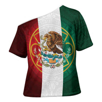 Mexico Aztec Cross Shoulder Shirt Flag Style