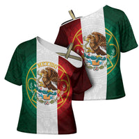 Mexico Aztec Cross Shoulder Shirt Flag Style