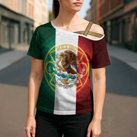 Mexico Aztec Cross Shoulder Shirt Flag Style