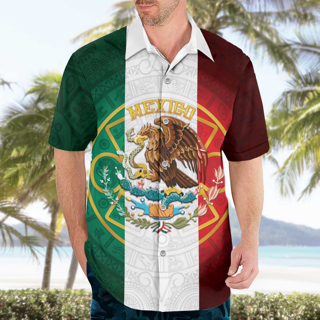 Mexico Aztec Hawaiian Shirt Flag Style