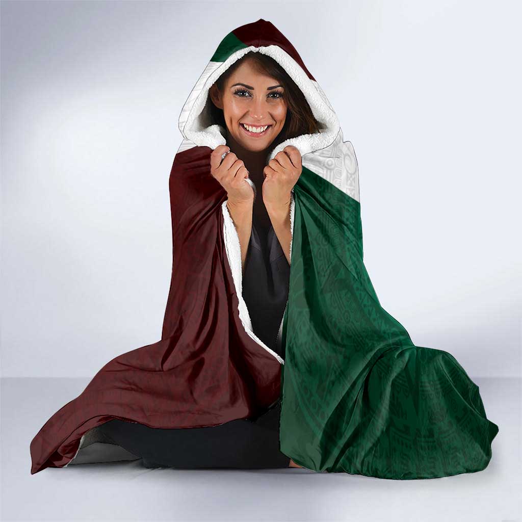 Mexico Aztec Hooded Blanket Flag Style
