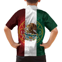 Mexico Aztec Kid Hawaiian Shirt Flag Style