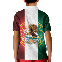 Mexico Aztec Kid Polo Shirt Flag Style
