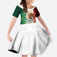 Mexico Aztec Kid Short Sleeve Dress Flag Style