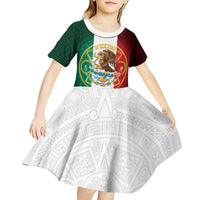 Mexico Aztec Kid Short Sleeve Dress Flag Style