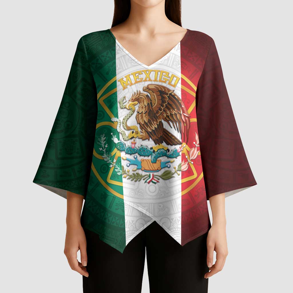 Mexico Aztec Kimono Sleeve Blouse Flag Style
