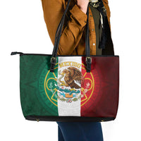 Mexico Aztec Leather Tote Bag Flag Style