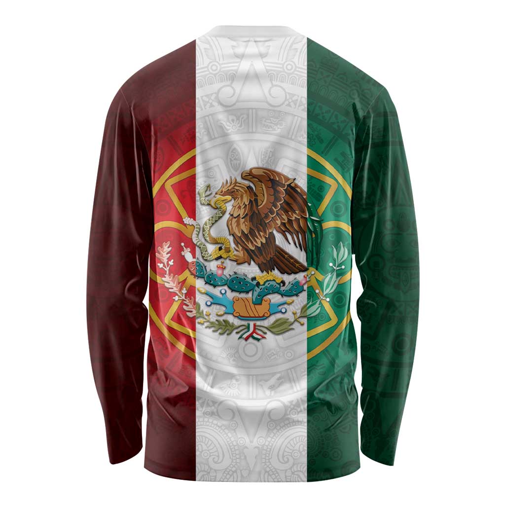 Mexico Aztec Long Sleeve Shirt Flag Style