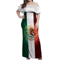 Mexico Aztec Off Shoulder Maxi Dress Flag Style