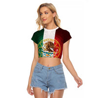 Mexico Aztec Raglan Cropped T Shirt Flag Style