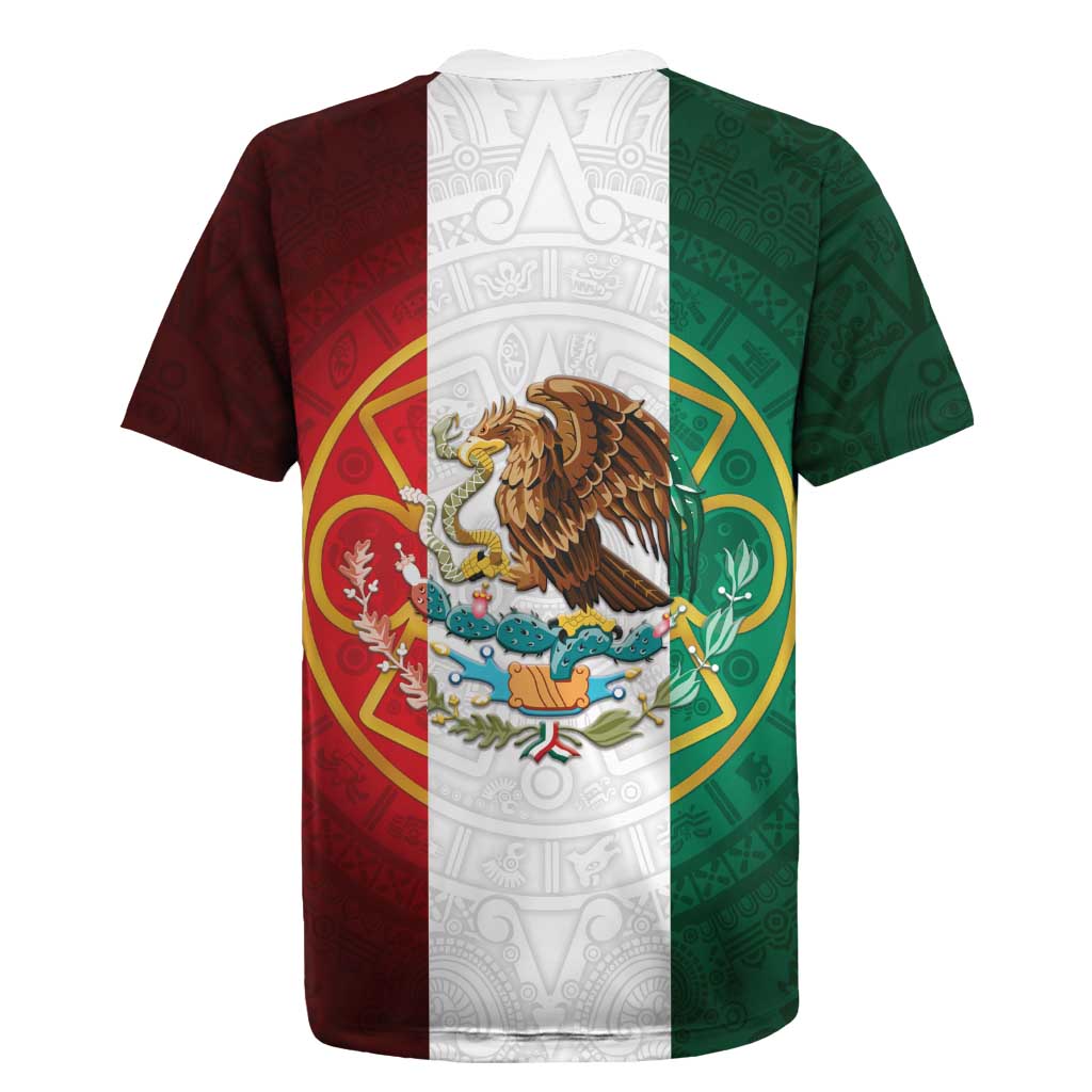 Mexico Aztec Rugby Jersey Flag Style