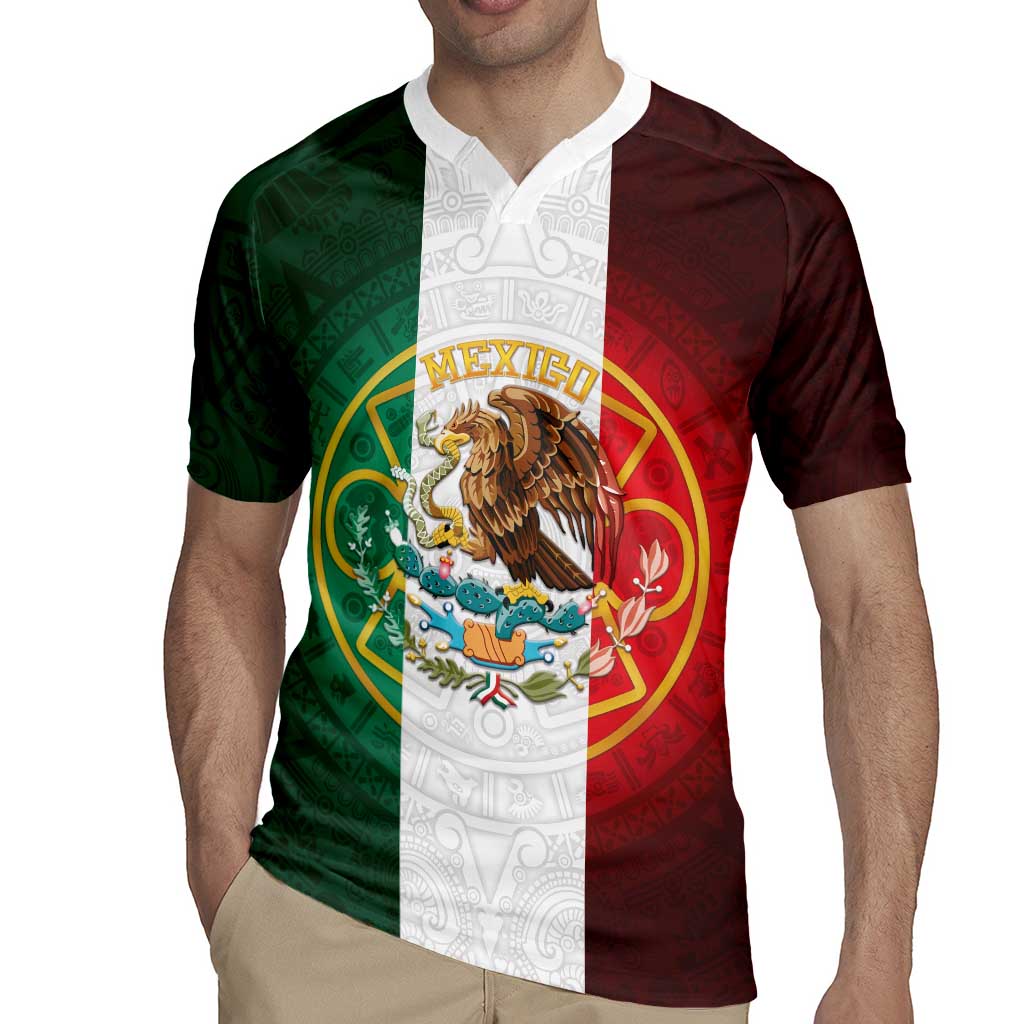 Mexico Aztec Rugby Jersey Flag Style