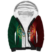 Mexico Aztec Sherpa Hoodie Flag Style