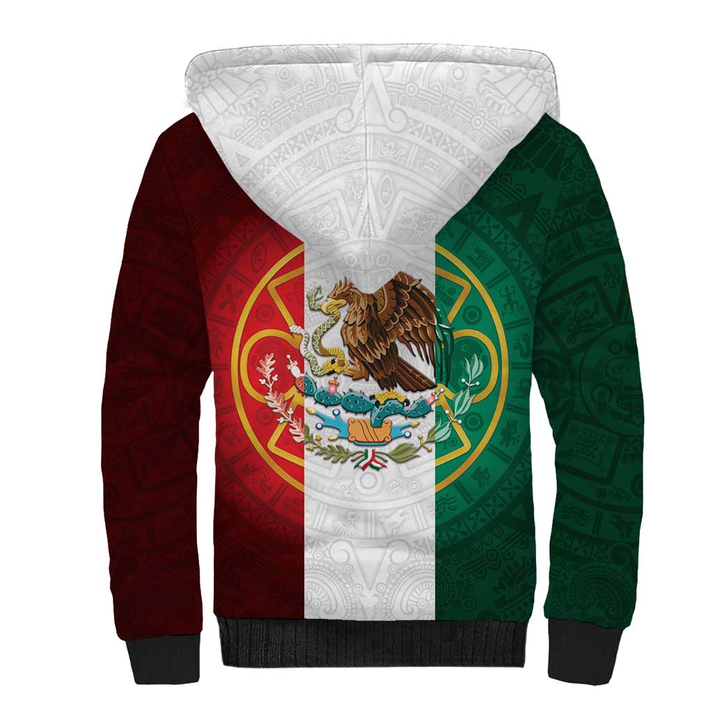 Mexico Aztec Sherpa Hoodie Flag Style