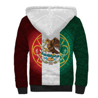 Mexico Aztec Sherpa Hoodie Flag Style