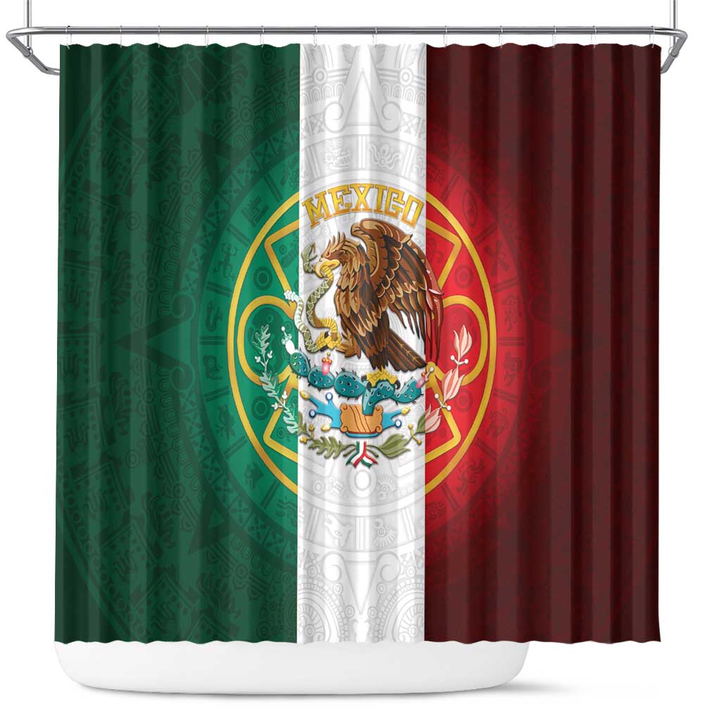 Mexico Aztec Shower Curtain Flag Style