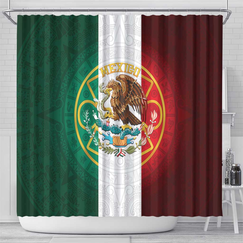 Mexico Aztec Shower Curtain Flag Style