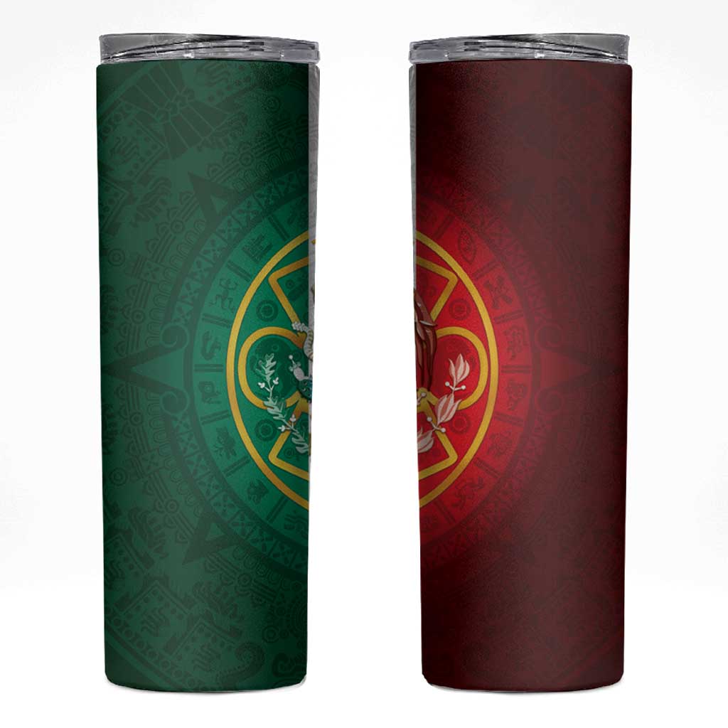 Mexico Aztec Skinny Tumbler Flag Style