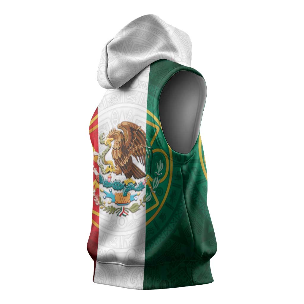 Mexico Aztec Sleeveless Hoodie Flag Style