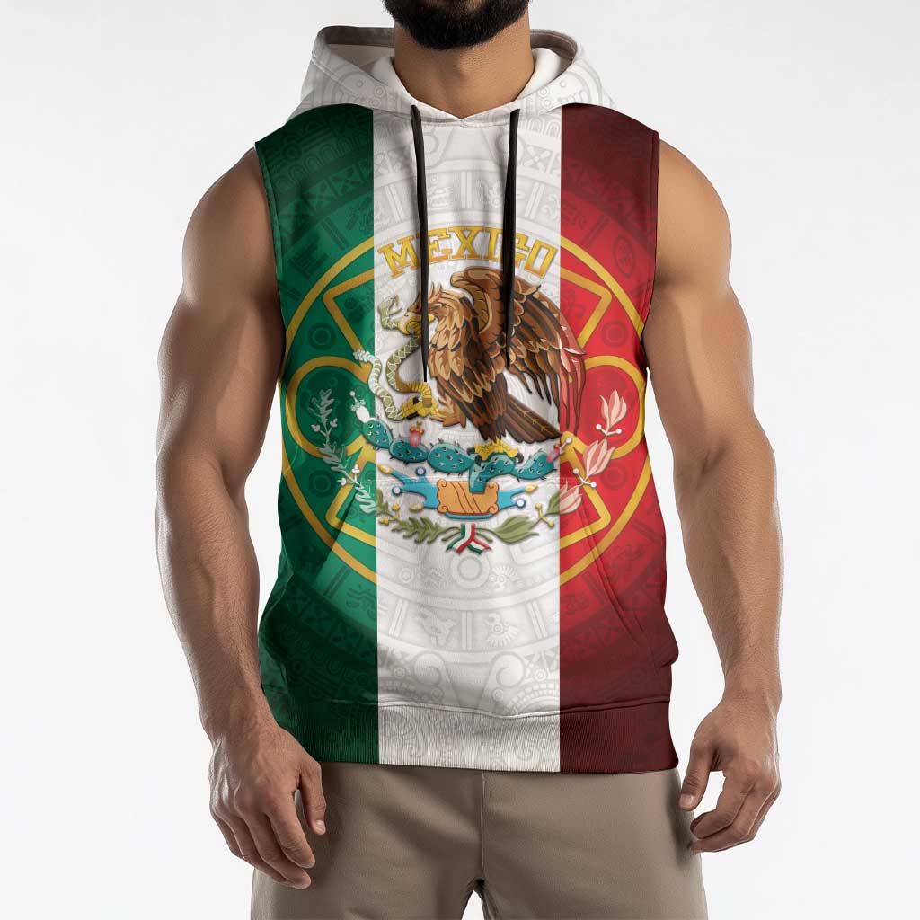 Mexico Aztec Sleeveless Hoodie Flag Style