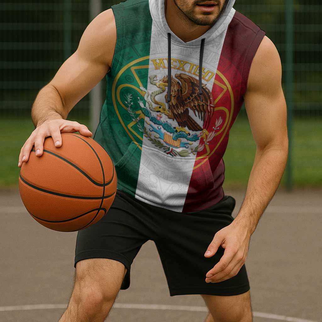 Mexico Aztec Sleeveless Hoodie Flag Style