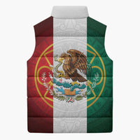 Mexico Aztec Sleeveless Puffer Jacket Flag Style