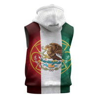 Mexico Aztec Sleeveless Zip Hoodie Flag Style
