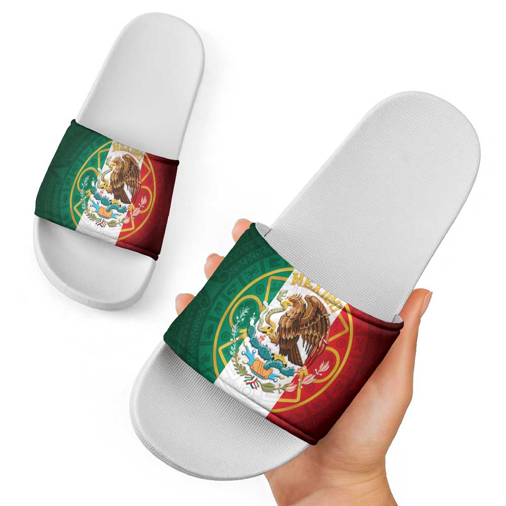 Mexico Aztec Slide Sandals Flag Style