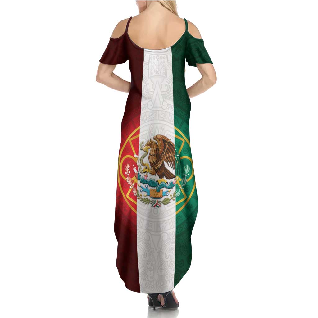 Mexico Aztec Summer Maxi Dress Flag Style