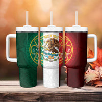 Mexico Aztec Tumbler With Handle Flag Style