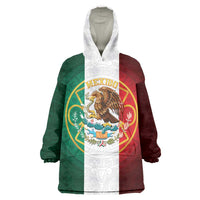 Mexico Aztec Wearable Blanket Hoodie Flag Style